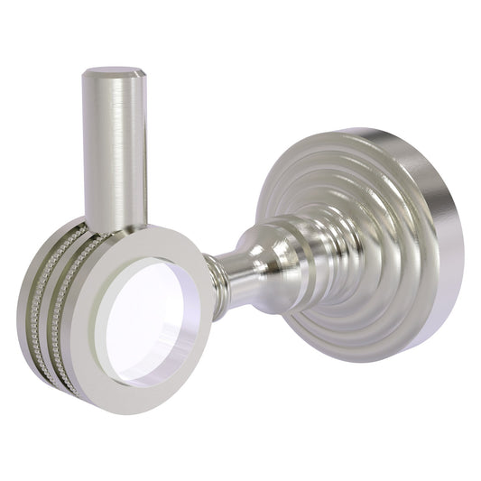 Allied Brass Pacific Grove 2.24" x 3.98" Satin Nickel Solid Brass Robe Hook With Dotted Accents