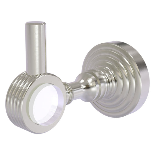 Allied Brass Pacific Grove 2.24" x 3.98" Satin Nickel Solid Brass Robe Hook With Grooved Accents