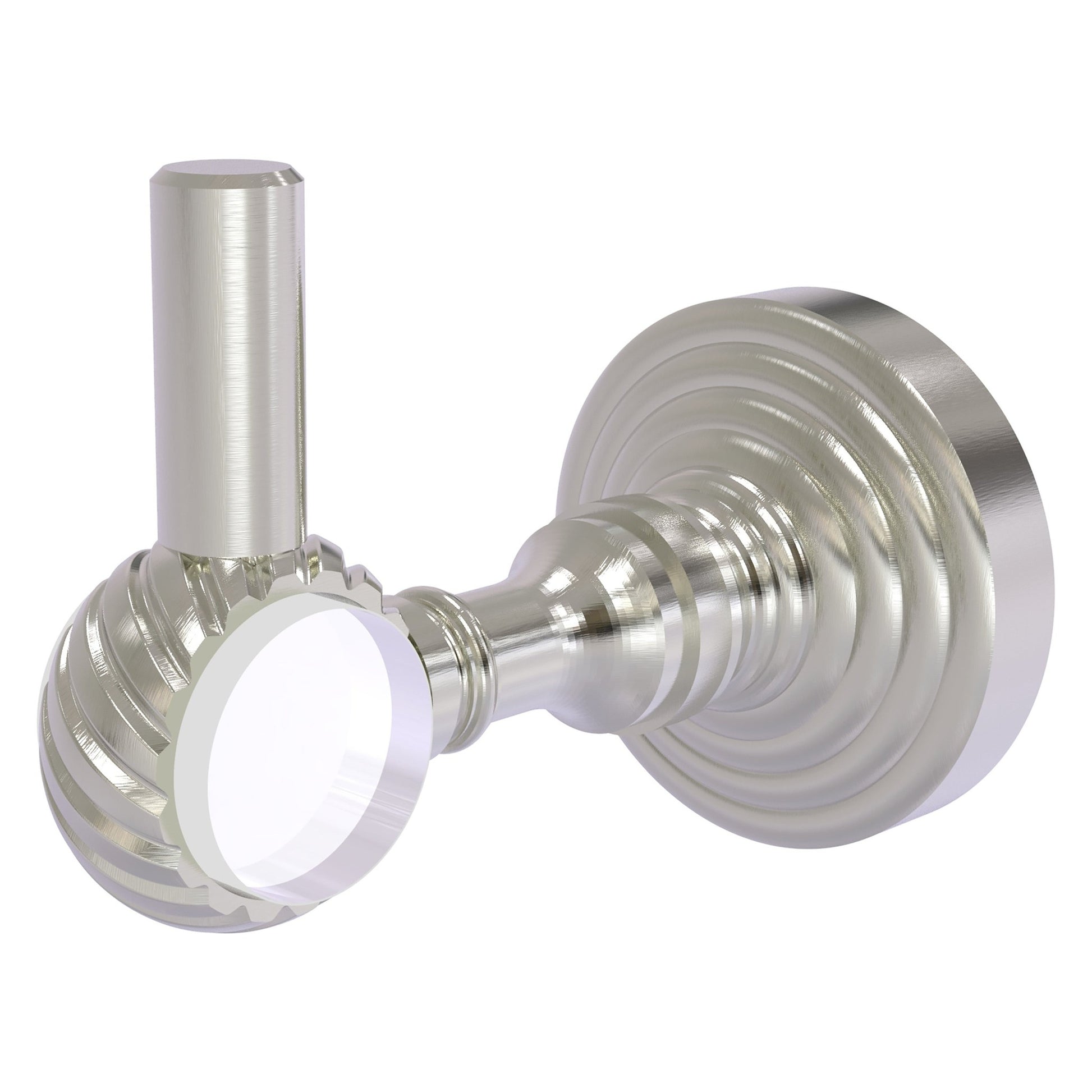 Allied Brass Pacific Grove 2.24" x 3.98" Satin Nickel Solid Brass Robe Hook With Twisted Accents