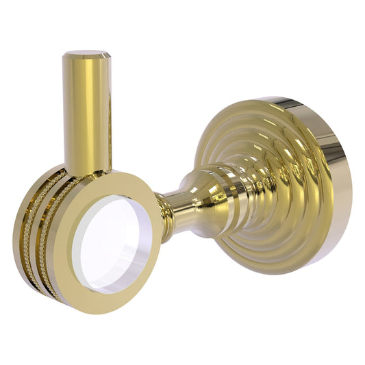 Allied Brass Pacific Grove 2.24" x 3.98" Unlacquered Brass Solid Brass Robe Hook With Dotted Accents
