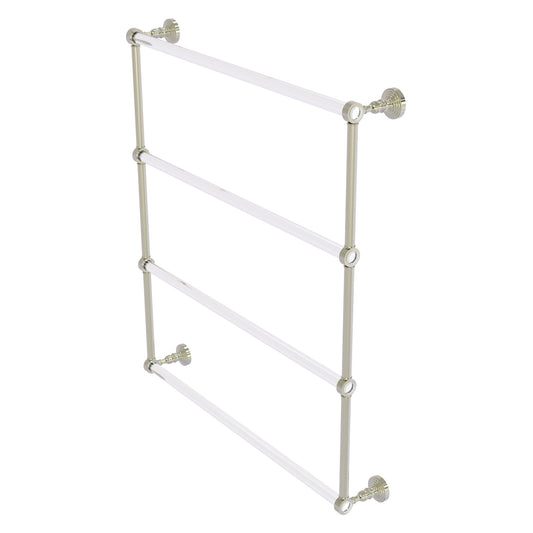 Allied Brass Pacific Grove 32.2" x 4.7" Polished Nickel Solid Brass 4-Tier Ladder Towel Bar