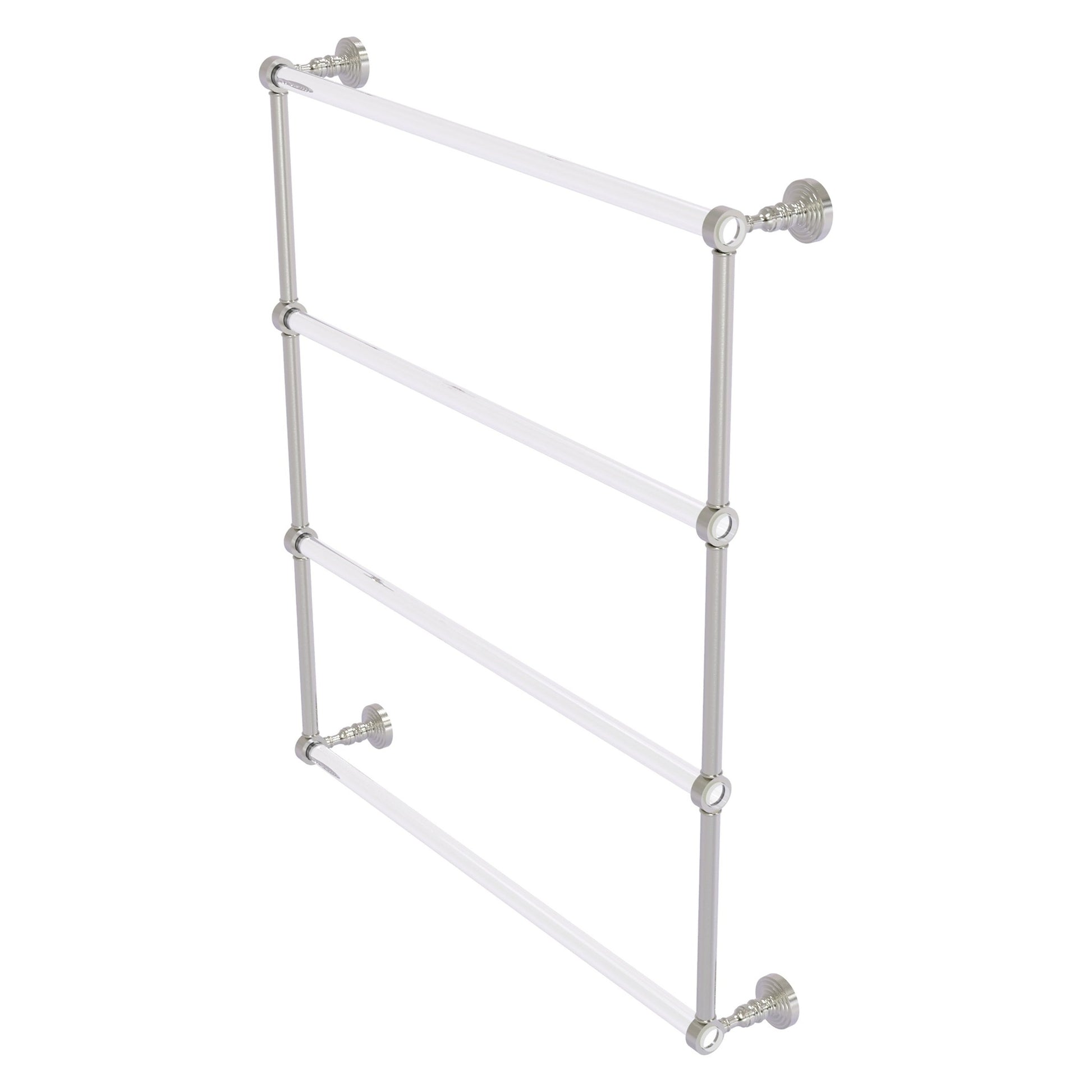 Allied Brass Pacific Grove 32.2" x 4.7" Satin Nickel Solid Brass 4-Tier Ladder Towel Bar