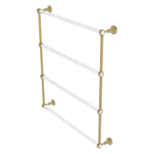 Allied Brass Pacific Grove 32.2" x 4.7" Unlacquered Brass Solid Brass 4-Tier Ladder Towel Bar