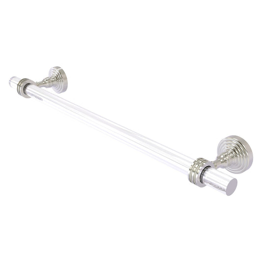 Allied Brass Pacific Grove 34" x 2.2" Satin Nickel Solid Brass Towel Bar With Dotted Accents