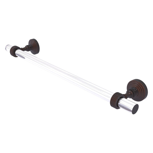Allied Brass Pacific Grove 34" x 2.2" Venetian Bronze Solid Brass 30-Inch Towel Bar With Grooved Accents