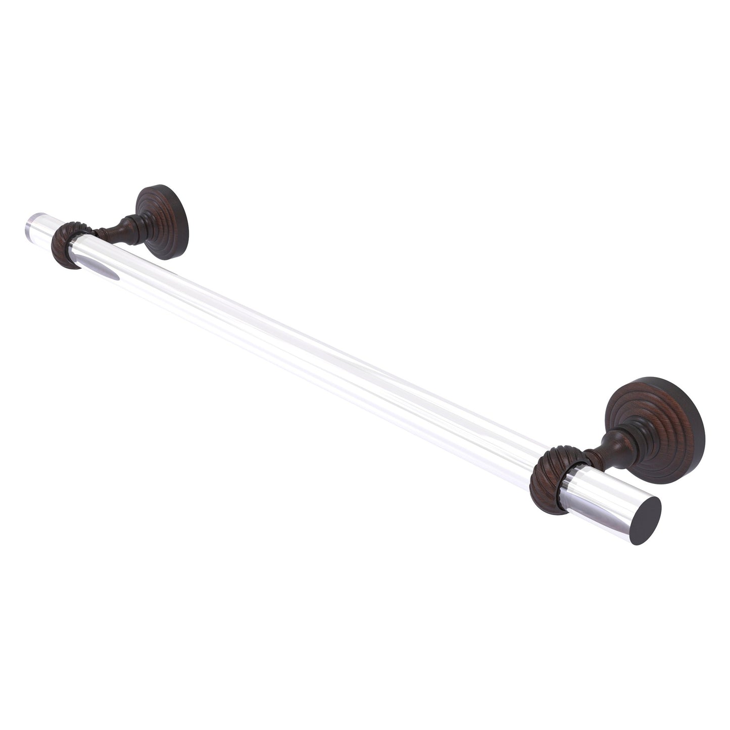 Allied Brass Pacific Grove 34" x 2.2" Venetian Bronze Solid Brass 30-Inch Towel Bar With Twisted Accents