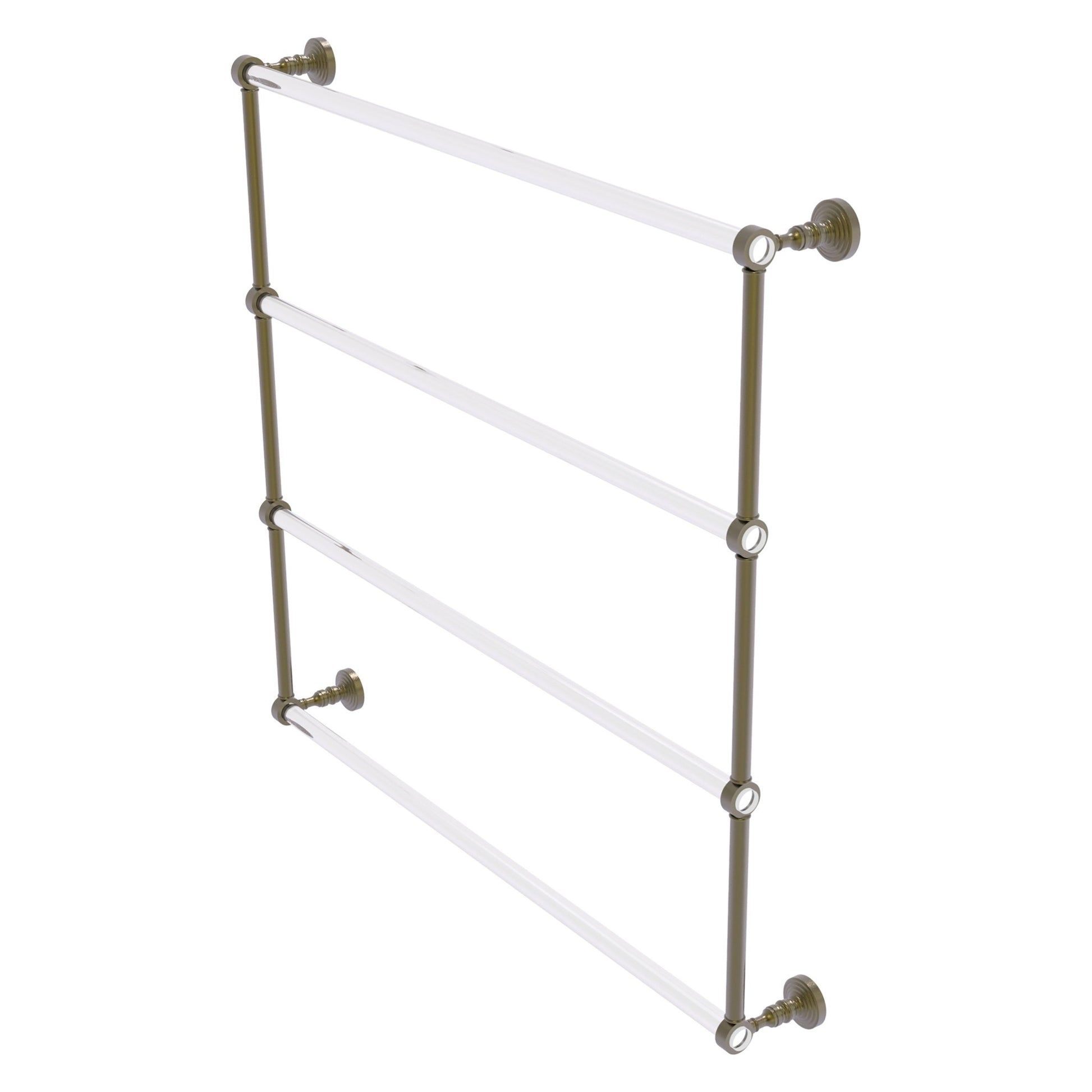 Allied Brass Pacific Grove 38.2" x 4.7" Antique Brass Solid Brass 4-Tier Ladder Towel Bar