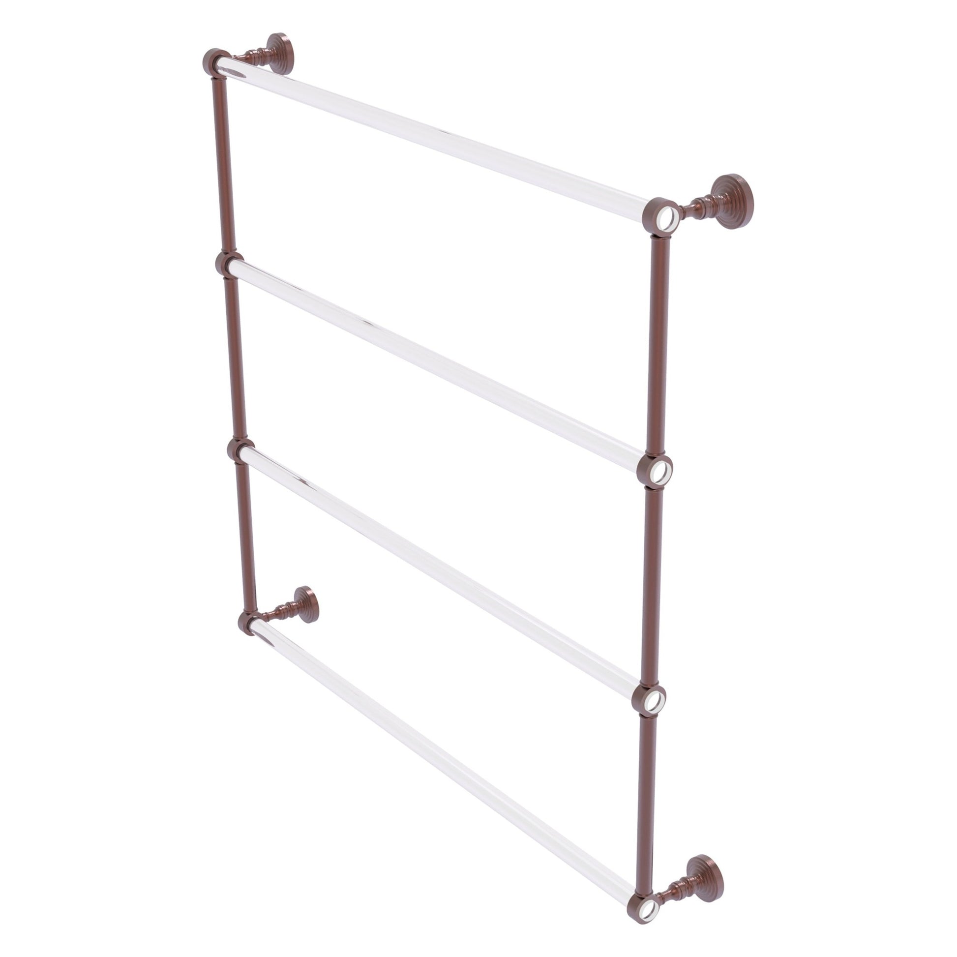 Allied Brass Pacific Grove 38.2" x 4.7" Antique Copper Solid Brass 4-Tier Ladder Towel Bar