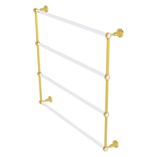 Allied Brass Pacific Grove 38.2" x 4.7" Polished Brass Solid Brass 4-Tier Ladder Towel Bar