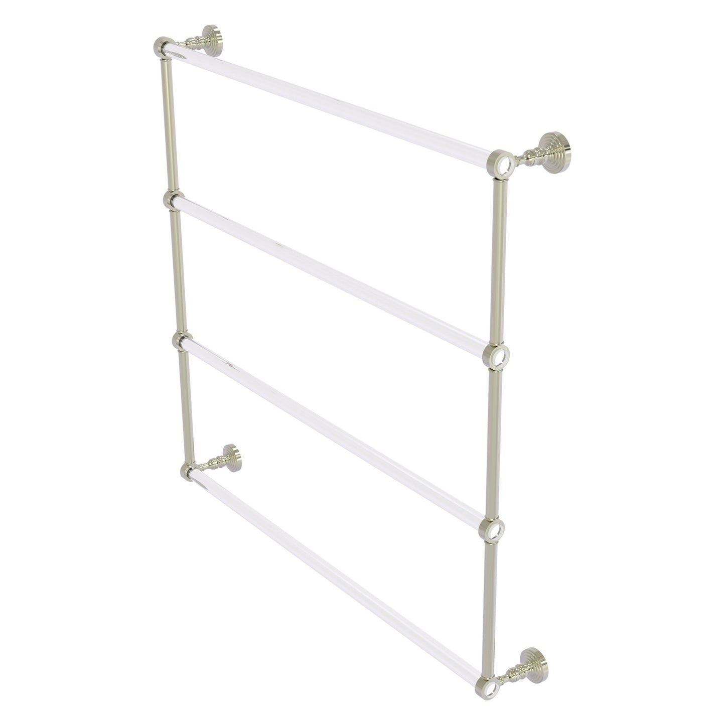 Allied Brass Pacific Grove 38.2" x 4.7" Polished Nickel Solid Brass 4-Tier Ladder Towel Bar