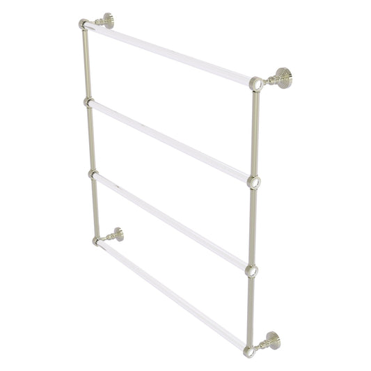 Allied Brass Pacific Grove 38.2" x 4.7" Polished Nickel Solid Brass 4-Tier Ladder Towel Bar