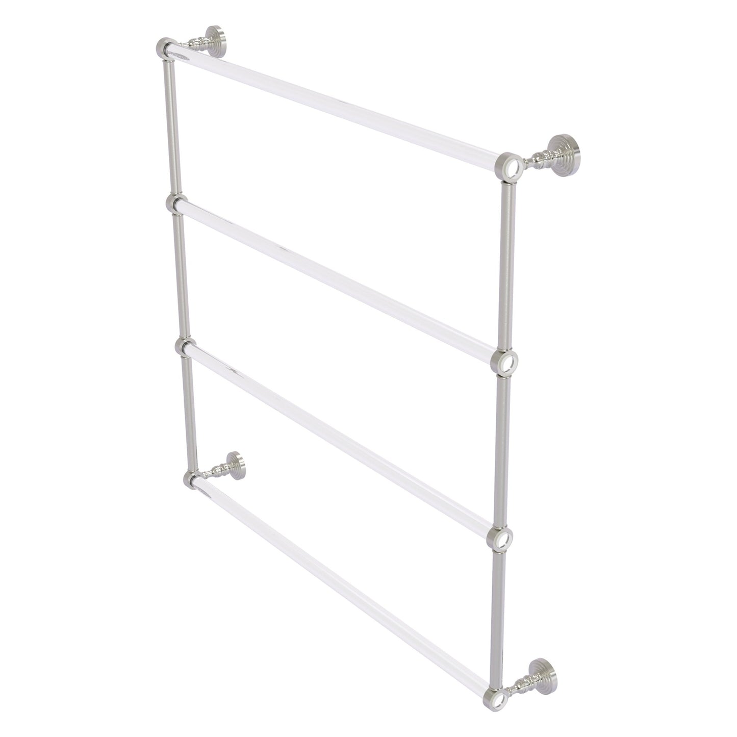 Allied Brass Pacific Grove 38.2" x 4.7" Satin Nickel Solid Brass 4-Tier Ladder Towel Bar