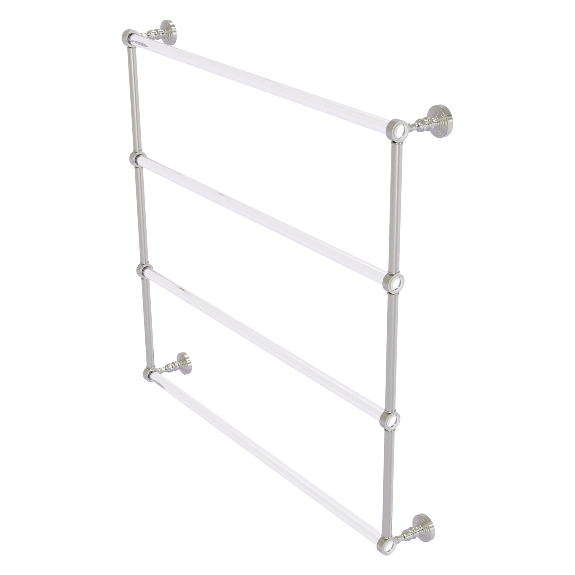 Allied Brass Pacific Grove 38.2" x 4.7" Satin Nickel Solid Brass 4-Tier Ladder Towel Bar