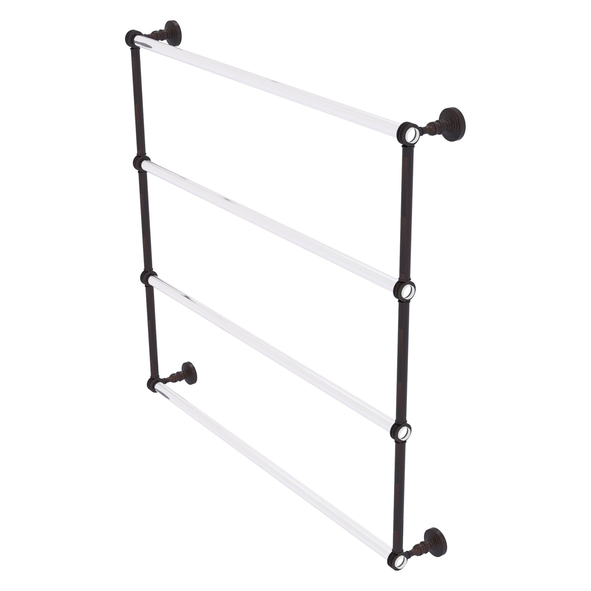 Allied Brass Pacific Grove 38.2" x 4.7" Venetian Bronze Solid Brass 4-Tier Ladder Towel Bar With Dotted Accents