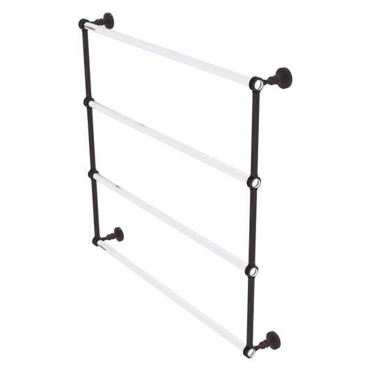 Allied Brass Pacific Grove 38.2" x 4.7" Venetian Bronze Solid Brass 4-Tier Ladder Towel Bar With Dotted Accents