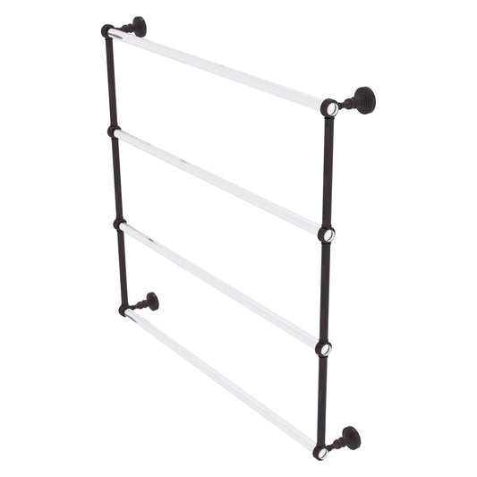 Allied Brass Pacific Grove 38.2" x 4.7" Venetian Bronze Solid Brass 4-Tier Ladder Towel Bar With Grooved Accents