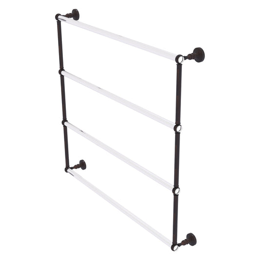 Allied Brass Pacific Grove 38.2" x 4.7" Venetian Bronze Solid Brass 4-Tier Ladder Towel Bar With Twisted Accents