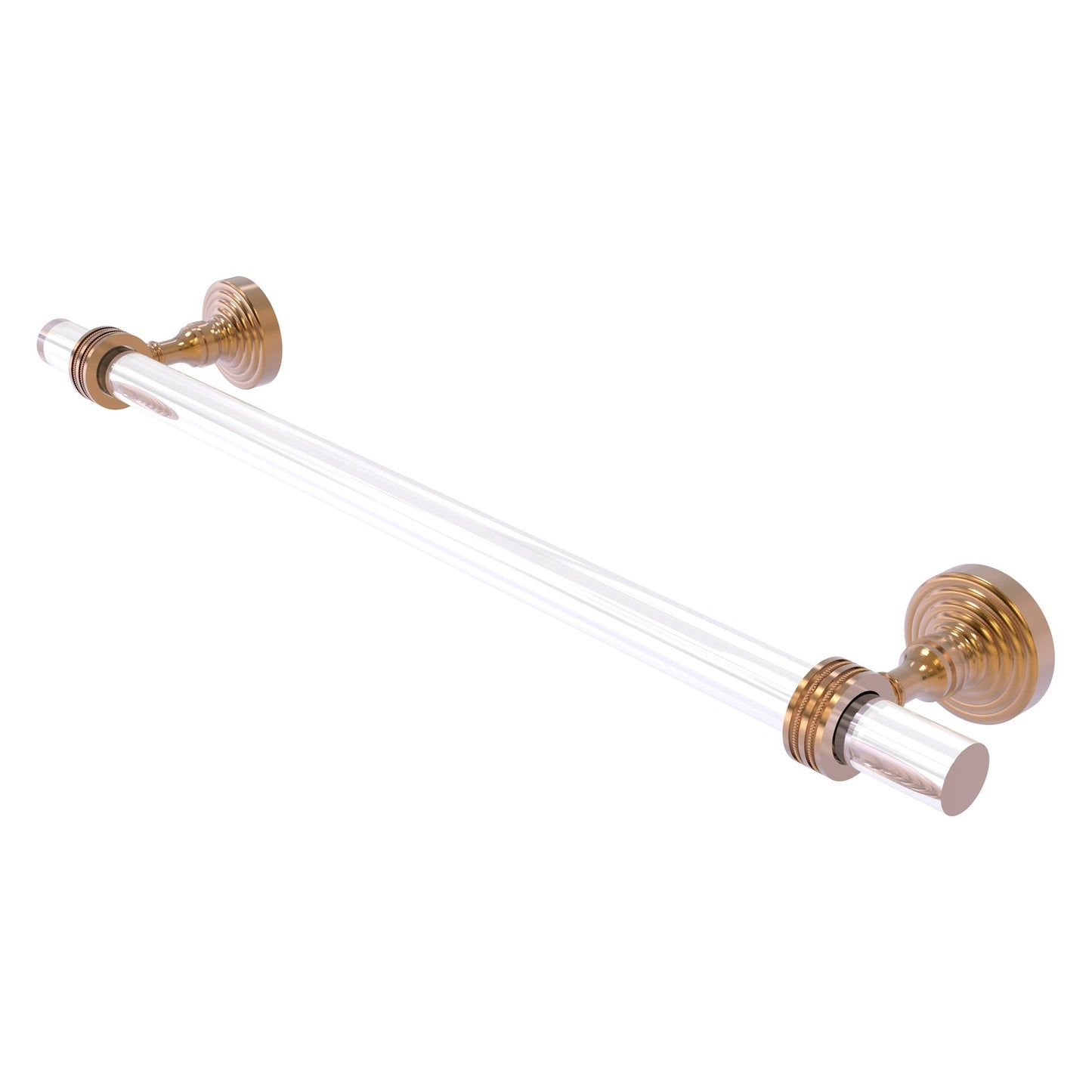 Allied Brass Pacific Grove 40" x 2.2" Brushed Bronze Solid Brass Towel Bar With Dotted Accents