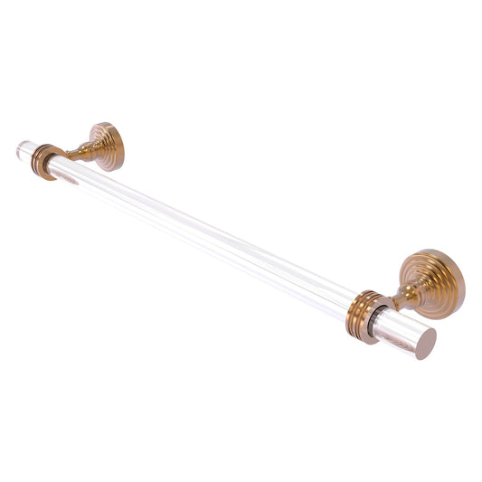Allied Brass Pacific Grove 40" x 2.2" Brushed Bronze Solid Brass Towel Bar With Dotted Accents