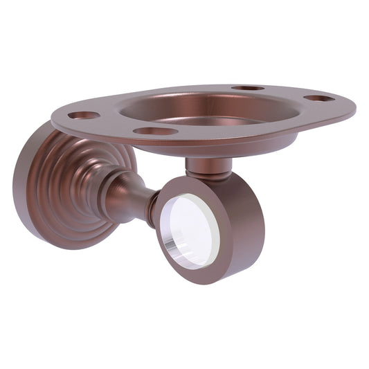 Allied Brass Pacific Grove 4.3" x 2.8" Antique Copper Solid Brass Tumbler and Toothbrush Holder