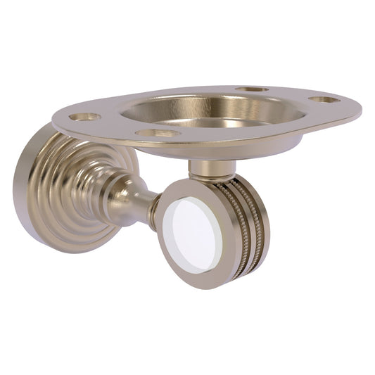 Allied Brass Pacific Grove 4.3" x 2.8" Antique Pewter Solid Brass Tumbler and Toothbrush Holder With Dotted Accents