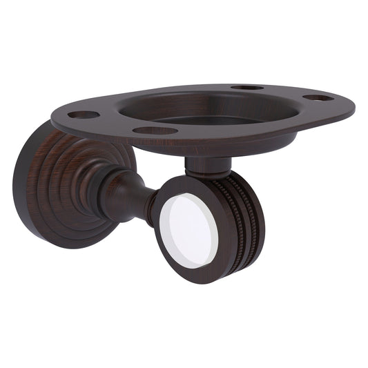 Allied Brass Pacific Grove 4.3" x 2.8" Venetian Bronze Solid Brass Tumbler and Toothbrush Holder With Dotted Accents