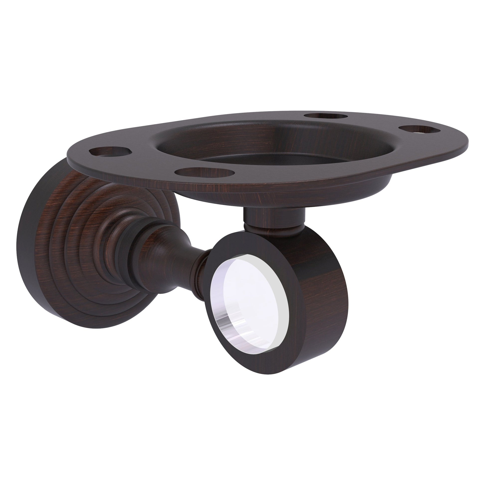 Allied Brass Pacific Grove 4.3" x 2.8" Venetian Bronze Solid Brass Tumbler and Toothbrush Holder