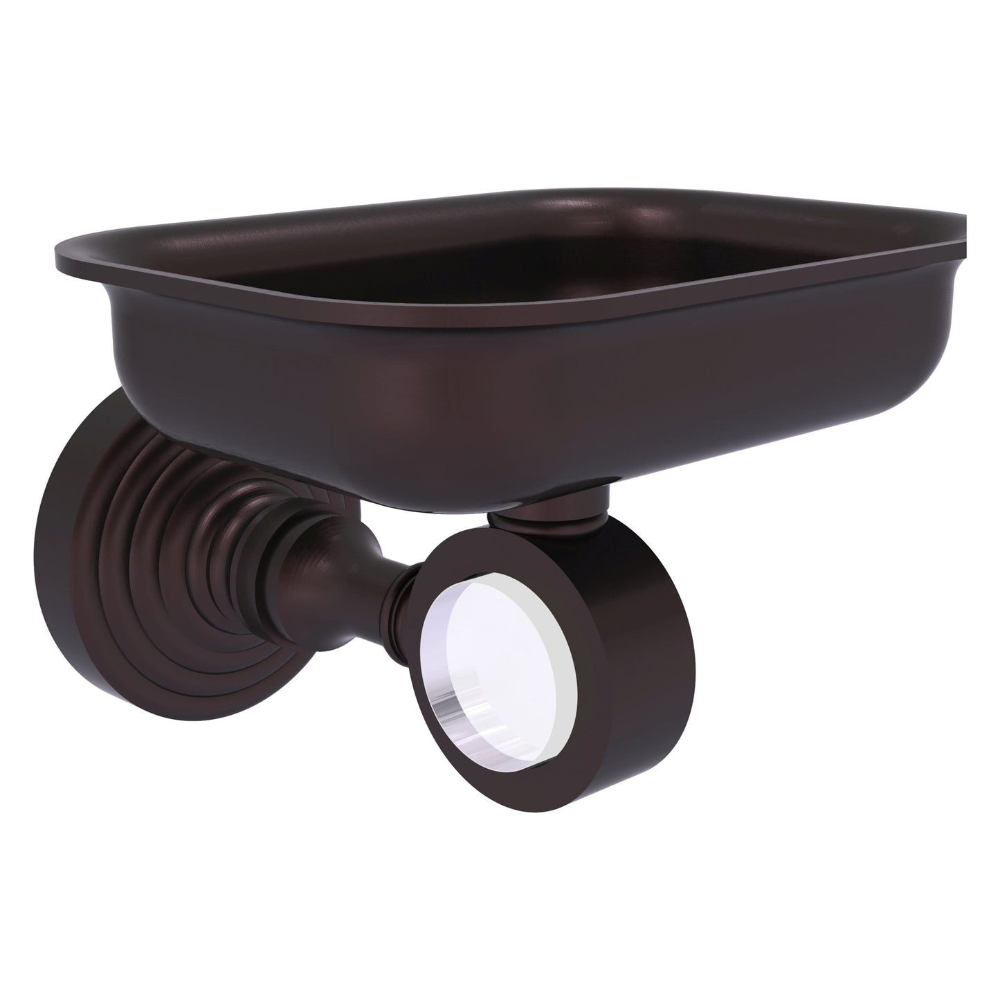 Allied Brass Pacific Grove 4.4" x 3.3" Antique Bronze Solid Brass Wall-Mounted Soap Dish Holder