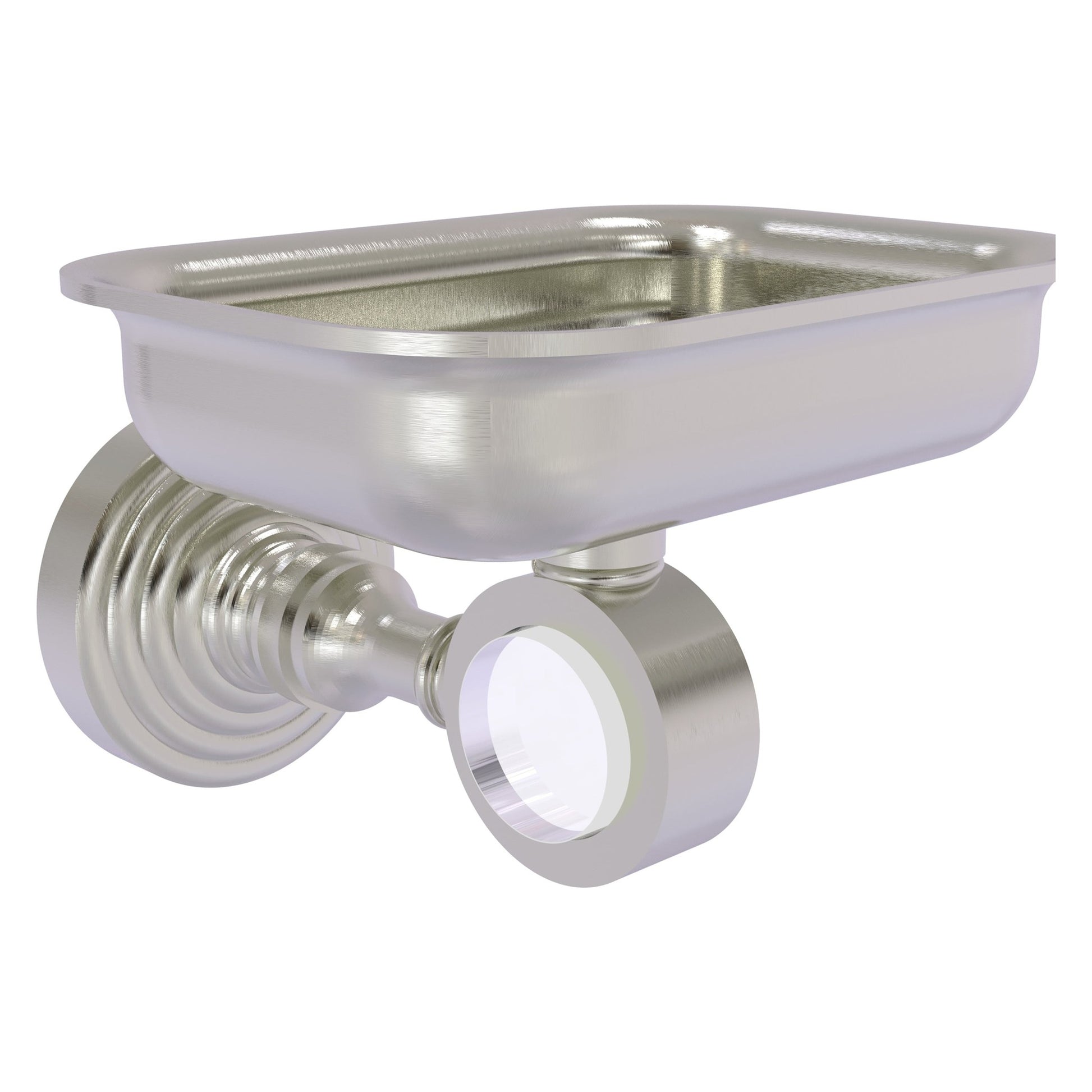 Allied Brass Pacific Grove 4.4" x 3.3" Satin Nickel Solid Brass Wall-Mounted Soap Dish Holder