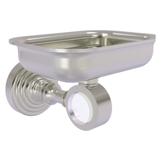 Allied Brass Pacific Grove 4.4" x 3.3" Satin Nickel Solid Brass Wall-Mounted Soap Dish Holder
