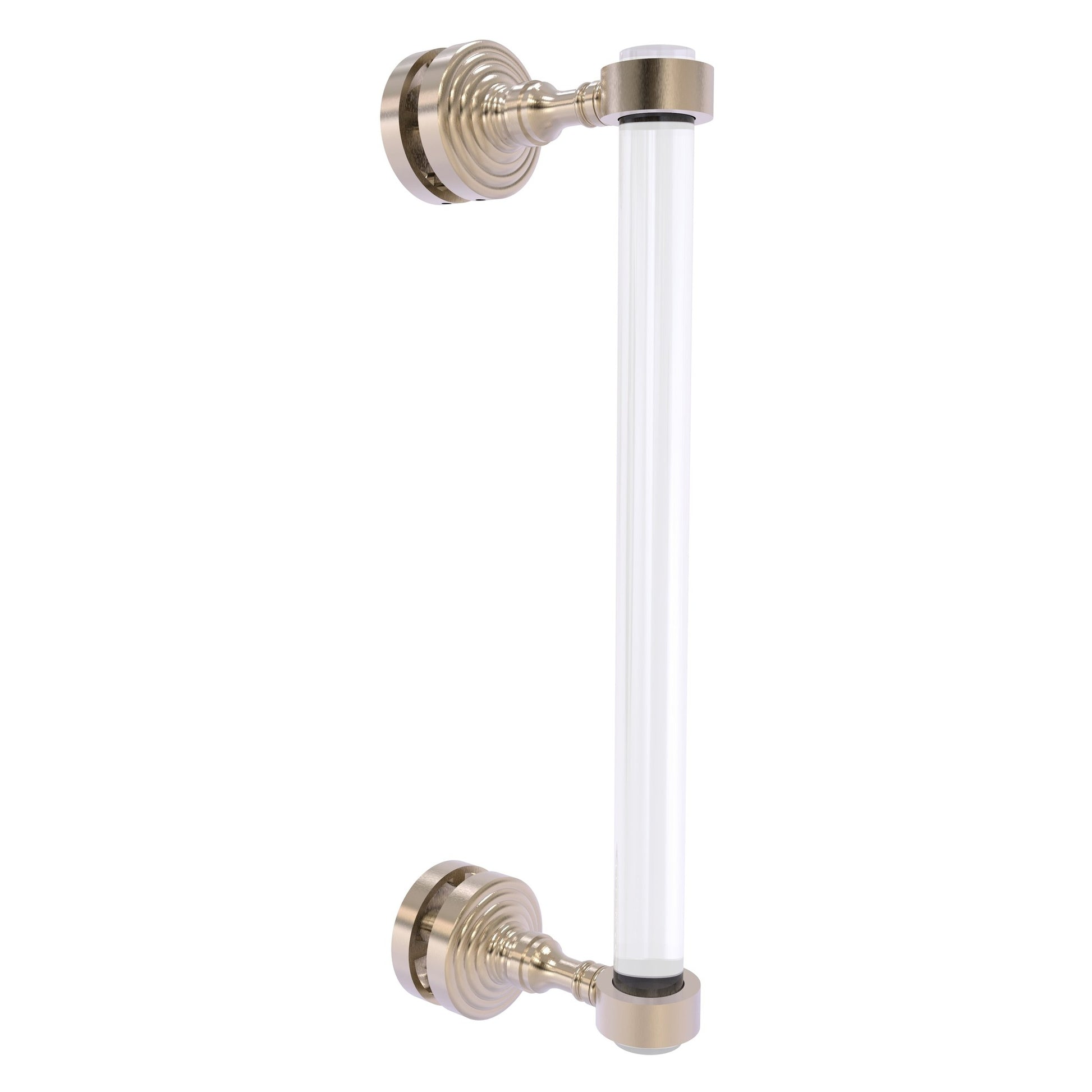 Allied Brass Pacific Grove 5.2" x 2.2" Antique Pewter Solid Brass 12-Inch Single Side Shower Door Pull