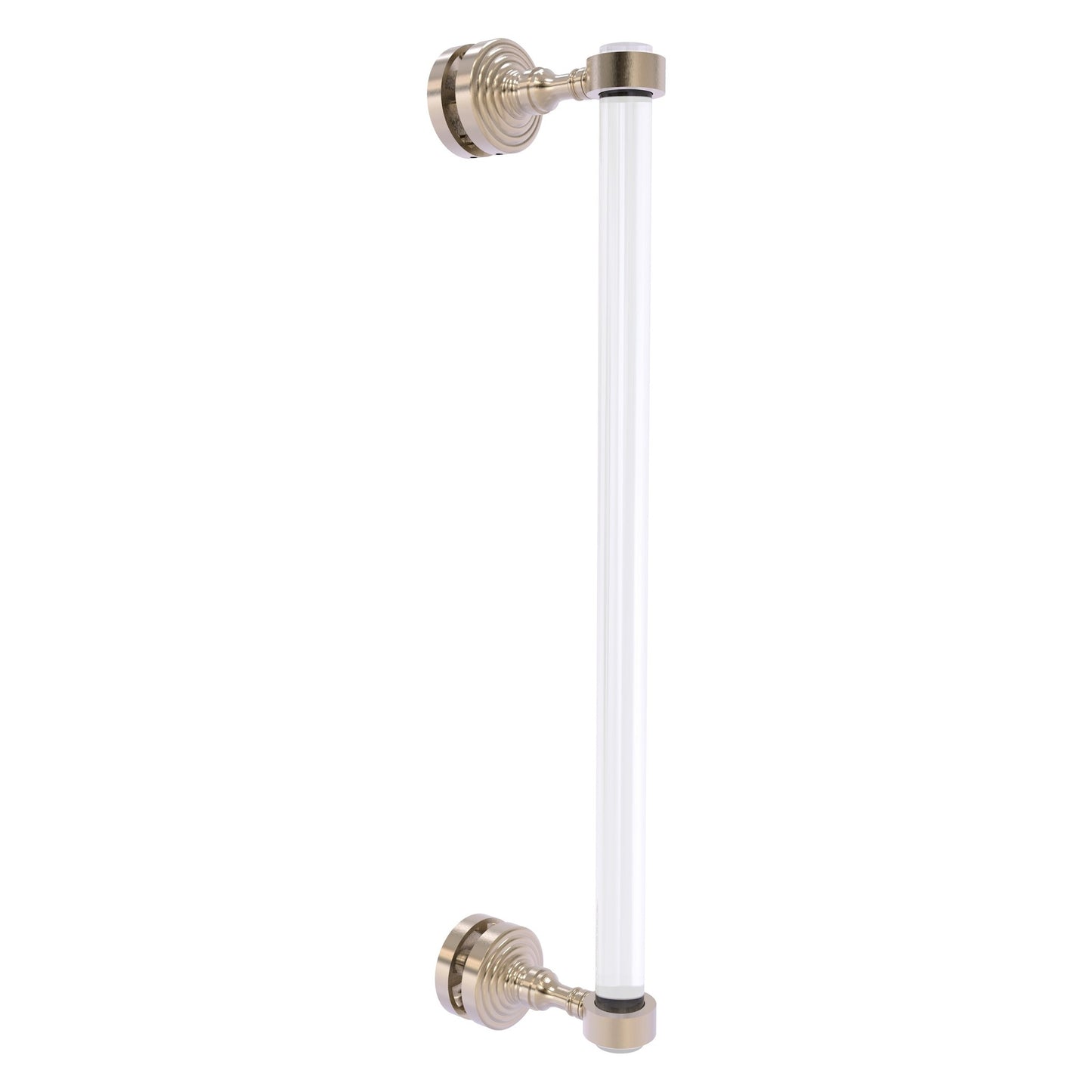 Allied Brass Pacific Grove 5.2" x 2.2" Antique Pewter Solid Brass 18-Inch Single Side Shower Door Pull