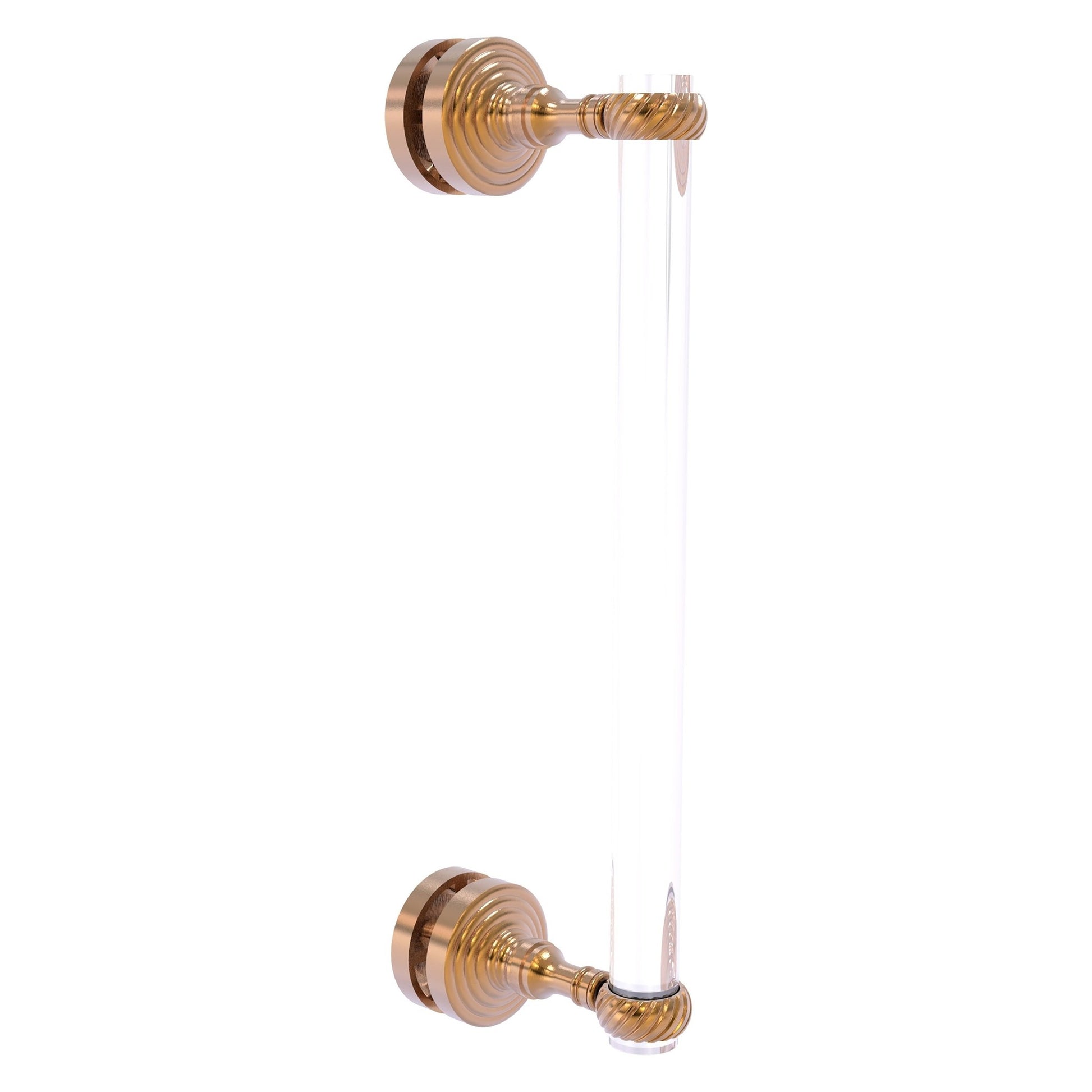 Allied Brass Pacific Grove 5.2" x 2.2" Brushed Bronze Solid Brass 12-Inch Single Side Shower Door Pull With Twisted Accents