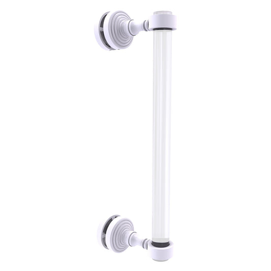 Allied Brass Pacific Grove 5.2" x 2.2" Matte White Solid Brass 12-Inch Single Side Shower Door Pull