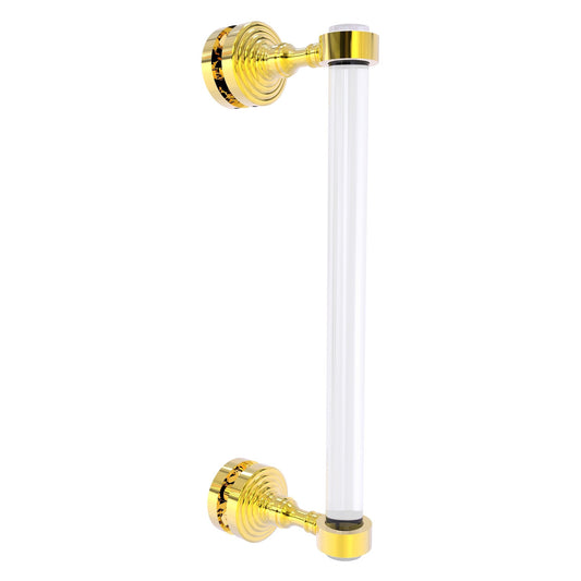 Allied Brass Pacific Grove 5.2" x 2.2" Polished Brass Solid Brass 12-Inch Single Side Shower Door Pull