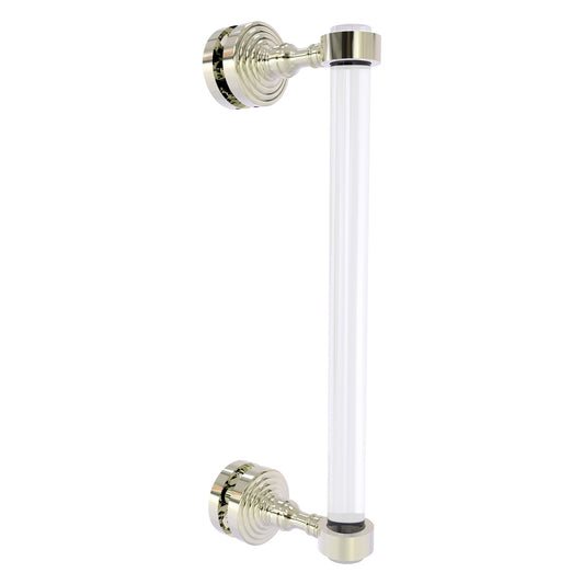 Allied Brass Pacific Grove 5.2" x 2.2" Polished Nickel Solid Brass 12-Inch Single Side Shower Door Pull