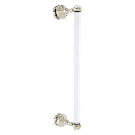 Allied Brass Pacific Grove 5.2" x 2.2" Polished Nickel Solid Brass 18-Inch Single Side Shower Door Pull With Twisted Accents