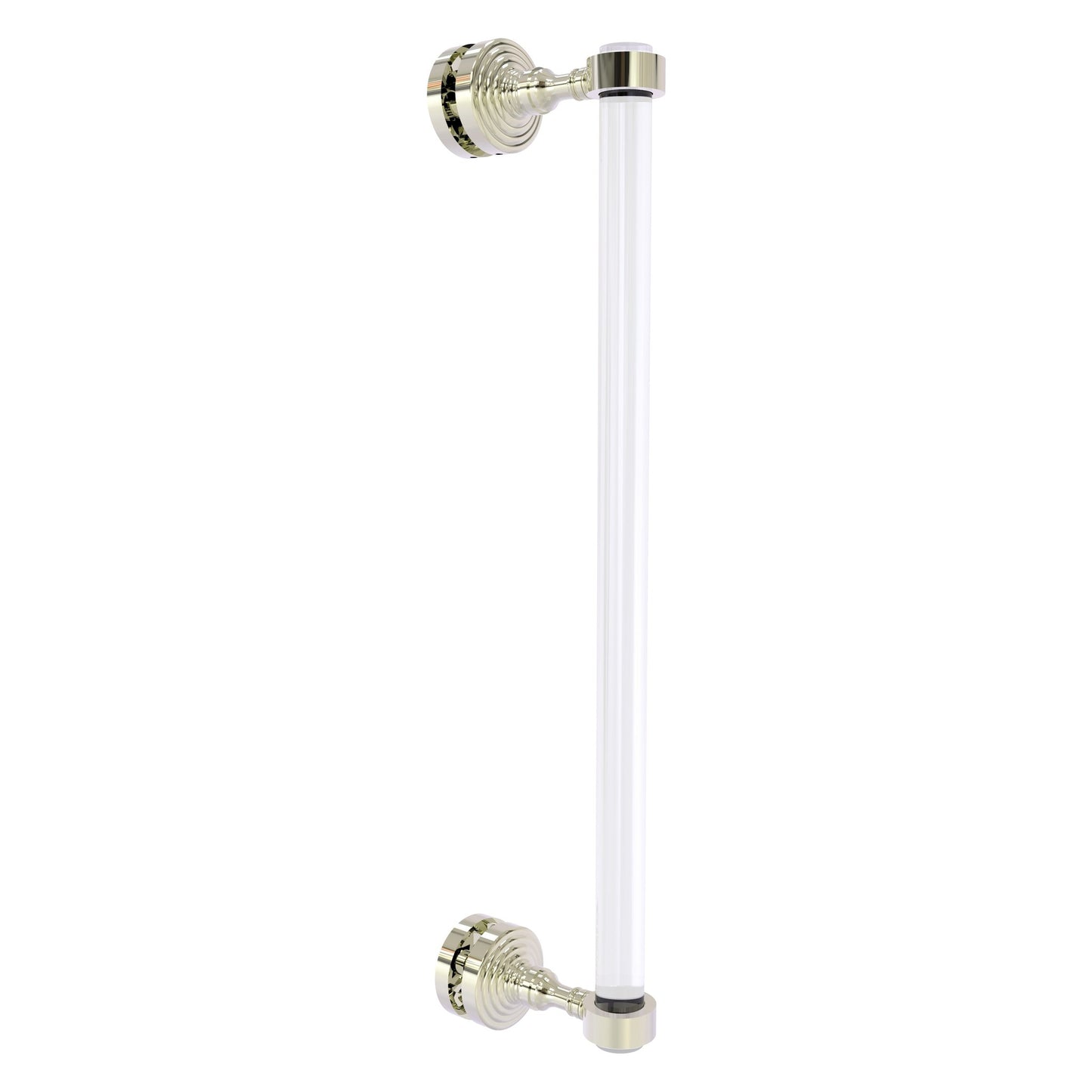 Allied Brass Pacific Grove 5.2" x 2.2" Polished Nickel Solid Brass 18-Inch Single Side Shower Door Pull