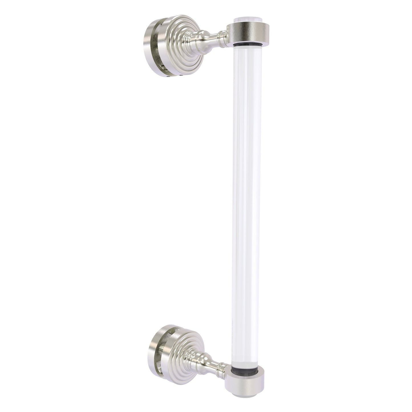 Allied Brass Pacific Grove 5.2" x 2.2" Satin Nickel Solid Brass 12-Inch Single Side Shower Door Pull