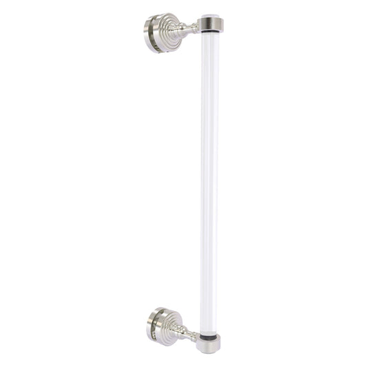 Allied Brass Pacific Grove 5.2" x 2.2" Satin Nickel Solid Brass 18-Inch Single Side Shower Door Pull