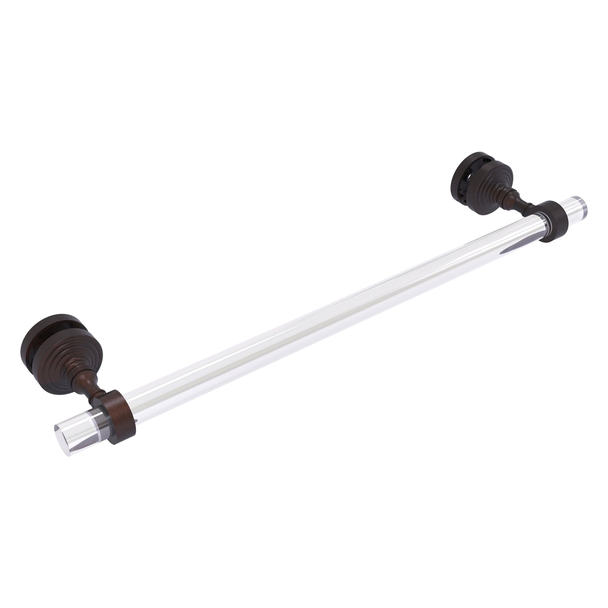 Allied Brass Pacific Grove 5.2" x 2.2" Venetian Bronze Solid Brass 18-Inch Shower Door Towel Bar