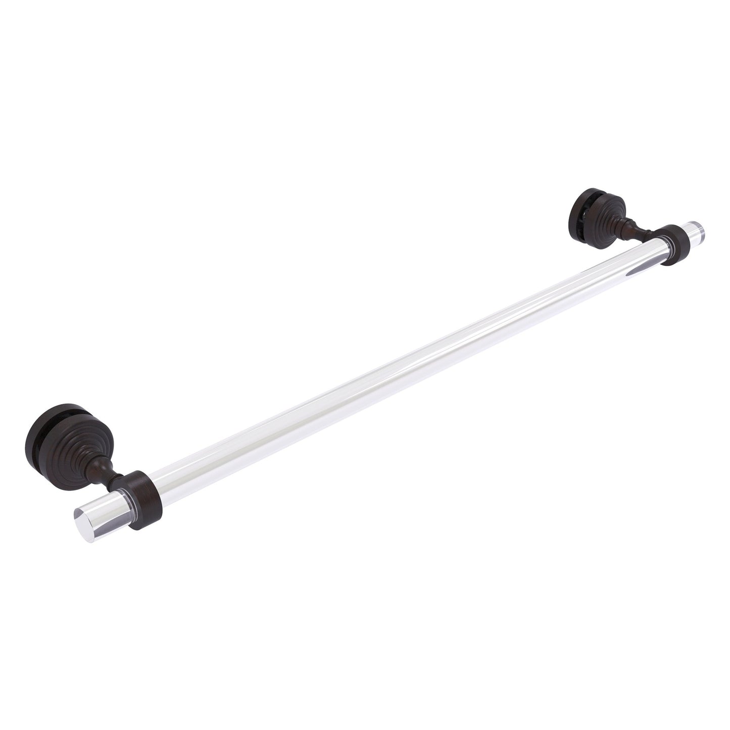 Allied Brass Pacific Grove 5.2" x 2.2" Venetian Bronze Solid Brass 24-Inch Shower Door Towel Bar