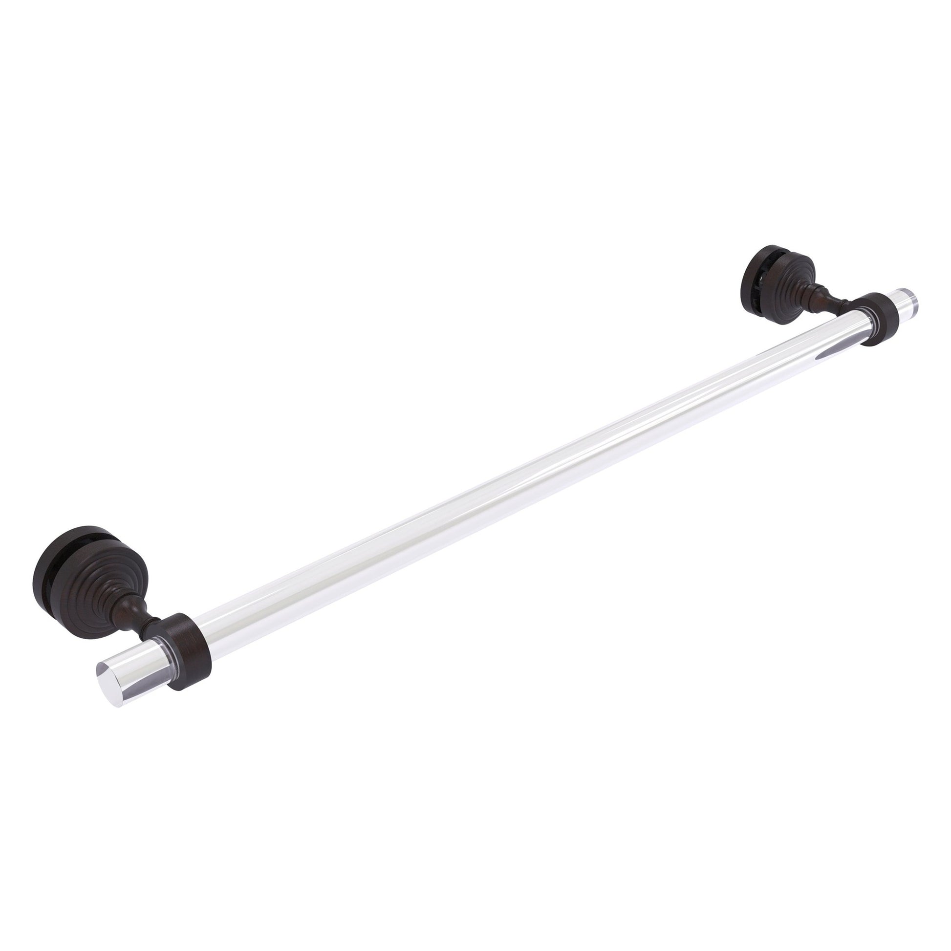 Allied Brass Pacific Grove 5.2" x 2.2" Venetian Bronze Solid Brass 24-Inch Shower Door Towel Bar