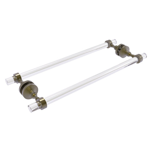 Allied Brass Pacific Grove 8.7" x 2.2" Antique Brass Solid Brass 18-Inch Back-to-Back Shower Door Towel Bar