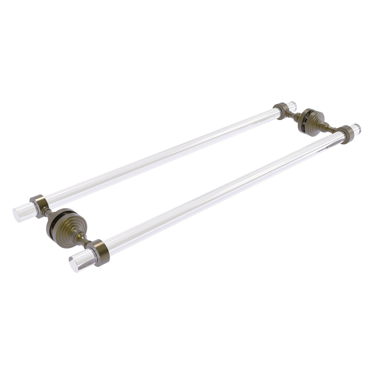 Allied Brass Pacific Grove 8.7" x 2.2" Antique Brass Solid Brass 24-Inch Back to Back Shower Door Towel Bar