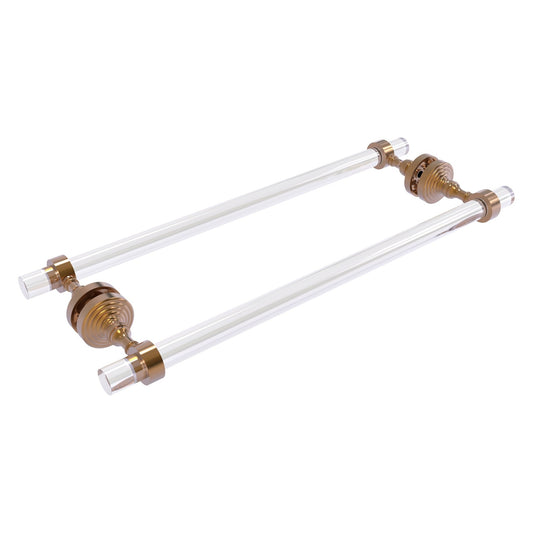 Allied Brass Pacific Grove 8.7" x 2.2" Brushed Bronze Solid Brass 18-Inch Back-to-Back Shower Door Towel Bar