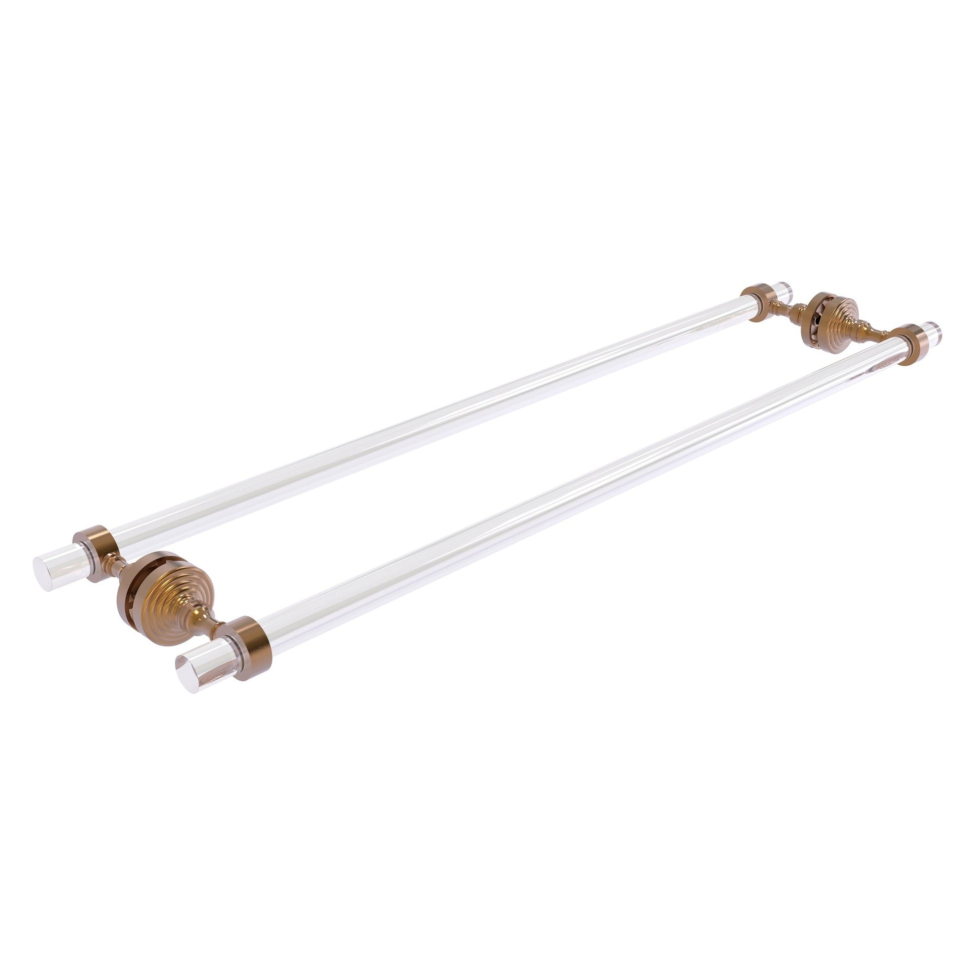 Allied Brass Pacific Grove 8.7" x 2.2" Brushed Bronze Solid Brass 30-Inch Back to Back Shower Door Towel Bar
