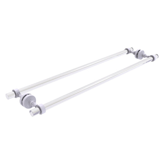 Allied Brass Pacific Grove 8.7" x 2.2" Matte White Solid Brass 30-Inch Back to Back Shower Door Towel Bar