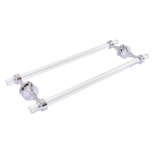 Allied Brass Pacific Grove 8.7" x 2.2" Polished Chrome Solid Brass 18-Inch Back-to-Back Shower Door Towel Bar