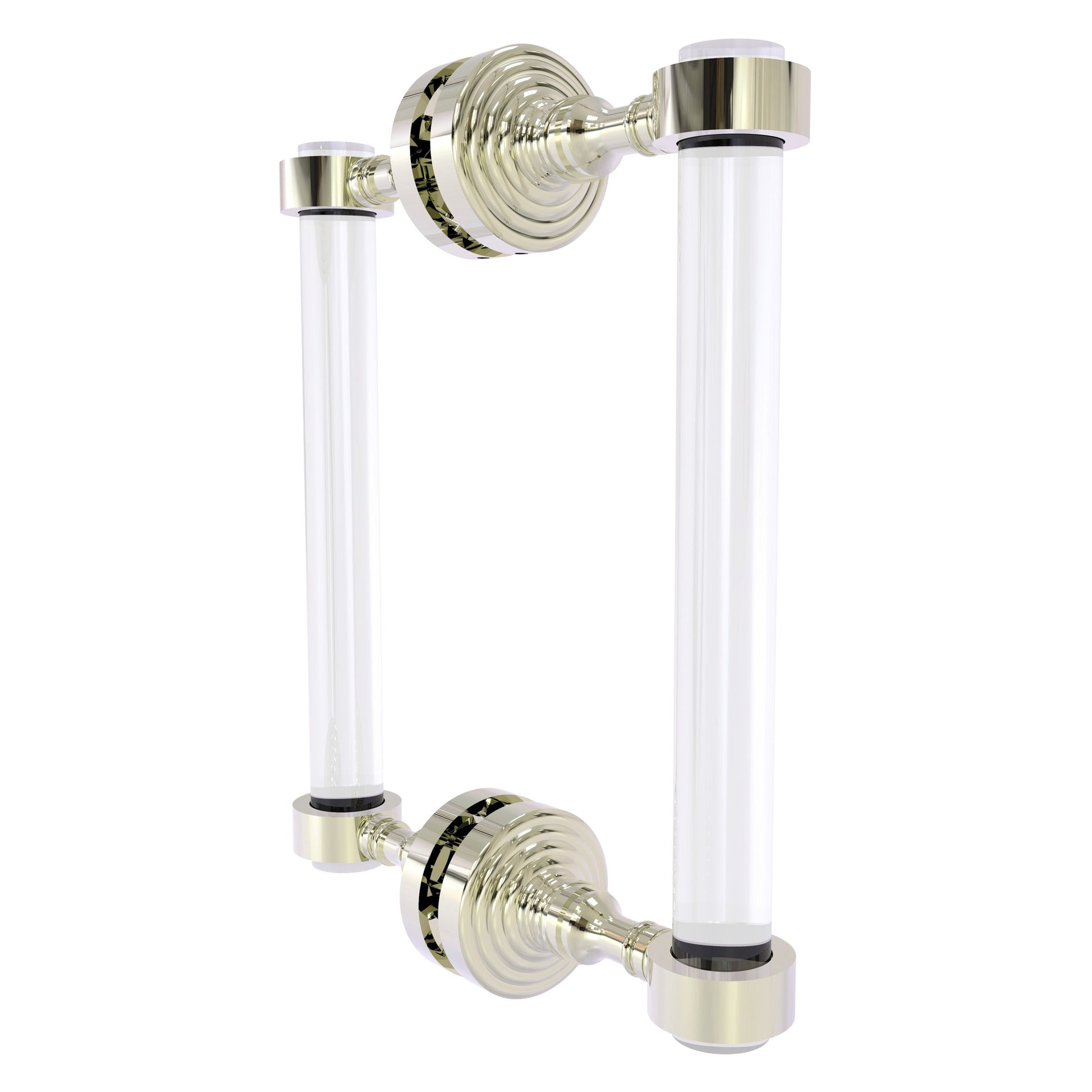 Allied Brass Pacific Grove 8.7" x 2.2" Polished Nickel Solid Brass 8-Inch Back to Back Shower Door Pull